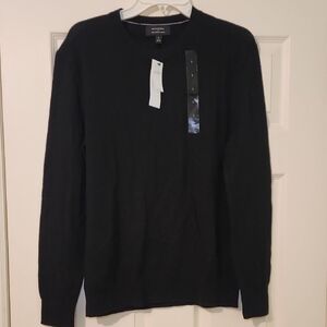 Banana Republic 100% Merino Wool Black Crewneck Sweater